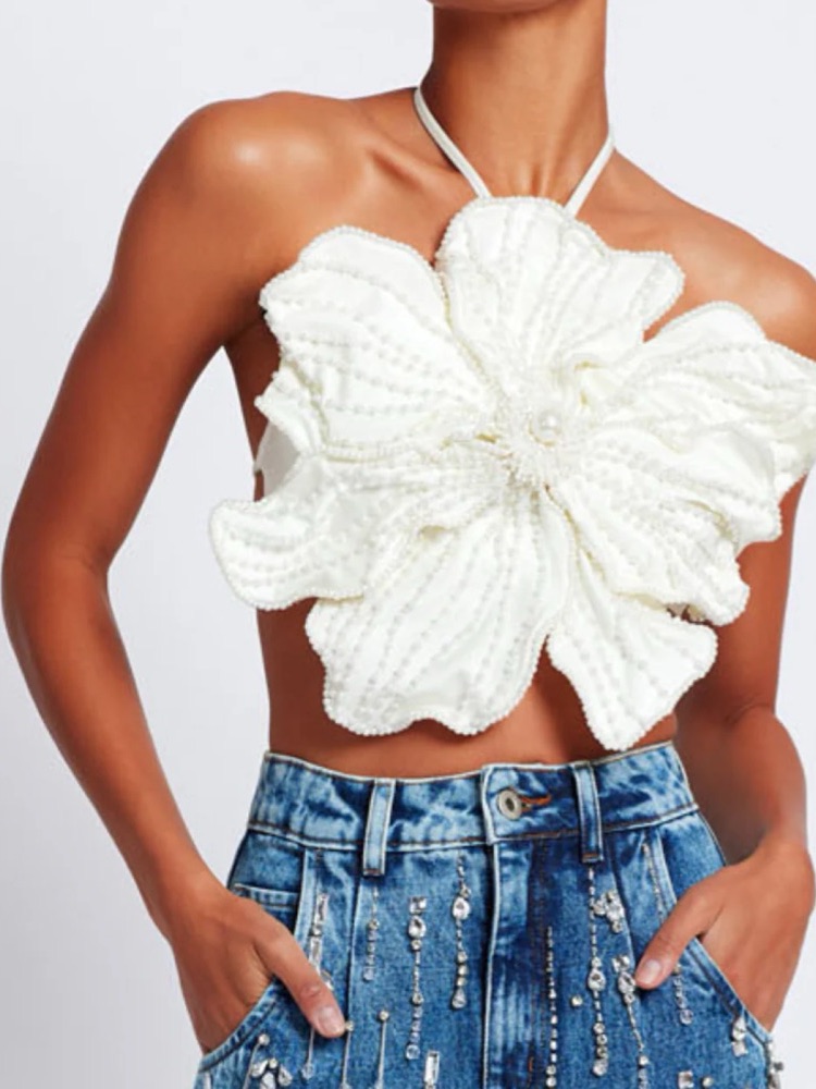 Patbo White Floral Top